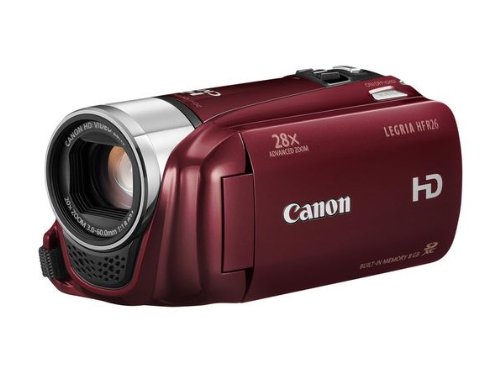 Canon LEGRIA HF R26 Full HD Camcorder (SDXC/SDHC/SD-Slot, 20-fach optischer Zoom, 7,6 cm (3,0 Zoll) Touch-Display, bildstabilisiert) rot