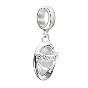 Authentic Chamilia Sterling Silver Charm Twinkle Toes w/Blue Swarovski 2025-1073