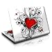 My Heart Design Skin Decal Sticker for Apple MacBook Pro 15" (Unibody - NO Seperate Touchpad Button)