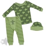 Mixter Max Green Airplane Cotton Pajamas for Baby Boys