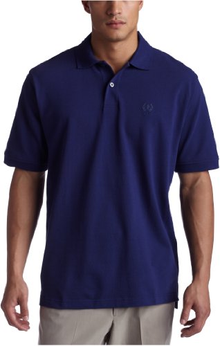 IZOD Men's Short Sleeve Solid Pique Polo,Boreal Blue