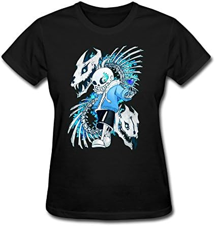 YIZE Womens Undertale Sans Pattern Short Sleeve Cotton T-Shirt