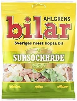 Ahlgrens Bilar Sursockrade - Sour Soft Chewy Marshmallow Cars (100g) by Ahlgrens Bilar