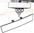 iJDMTOY Universal Fit JDM 300mm 12" Wide Curve Clip On Rear View Mirror For Car SUV Van Truck, etc