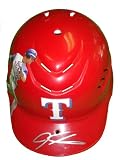 2010 AL MVP Josh Hamilton Autographed Custom Red Texas Rangers Photo Cool-Flo Batting Helmet, Proof Photo of Josh Signing for Us.