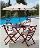 from Richmond Richmond Dark Cream Parasol 2.1m Hardwood - Plus 4 Cushions