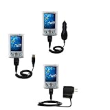 Deluxe Kit for the Mio Technology 338 includes a USB cable with Car and Wall Charger - Gomadic Brand w/ TipExchange Technology
