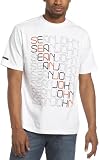 Sean John Men's Sean John Stacked T-Shirt,Bleach White,X-Large