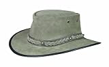 BARMAH HATS SUN HAT 1066 SUEDE W/COOPER BAND: Chocolate, Sage or Black