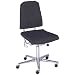 Milagon Aklaim Polyurethane Workseat on Polished 5 Star Base with Self-Breaking Casters, Low Profile, 17"-24" Adjustment Height