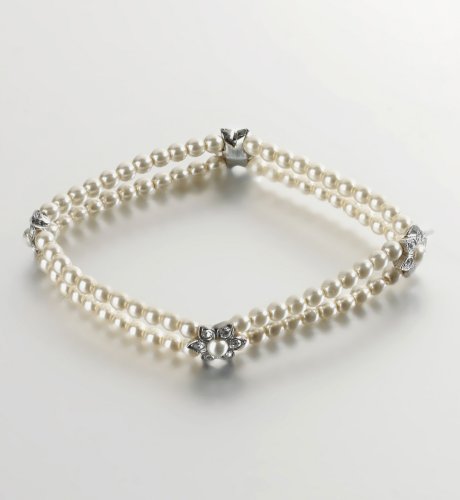 Faux Pearl Floral Diamant? Bracelet