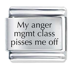 My Anger Mgmt Class European Charms Bracelet Link