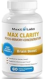 Max Clarity Brain Supplement ★Fights Brain Fog and Memory Loss ★Helpful for a Sharp Mind and Clear Focus - One of the Best Brain Food and Brain Health Supplements - Gluten Free - 60 Capsules
