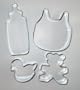 Baby Shower Bottle and Bib Cookie Cutter Collection