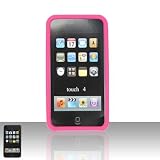 Pink Butterfly Hard Snap On Case Cover Faceplate Protector for Apple iPod Touch 4 4th Generation + Free Texi Gift Box