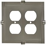 Stanley Home Designs V8080 Meis Double Duplex Wall Plate, Satin Nickel by Stanley Home Designs
