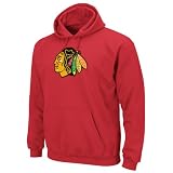 NHL Men's Chicago Blackhawks Heat Seal Long Sleeve Hooded Fleece Pullover (Athletic Red, X-Large)