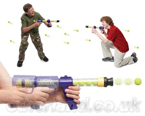 Childrens Toyshop  Third Party New : Power Popper Ball Shooter Gun