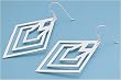 Sterling Silver Earrings Italian Earrings - 69mm