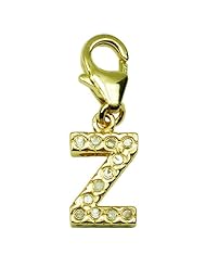 14K Yellow Gold Diamond Initial-Z Charm