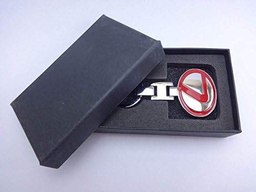 Red Lexus Metal Key Ring Fob Car Accessories Valet Wire Rope Key Chain Ring with Chrome