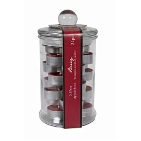 Jar of 24 Berry Scented Tealight Candles - A Beautiful Gift