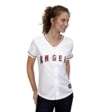 MLB Women's Los Angeles Angels Of Anaheim Dan Haren White Home Short Sleeve 5 Button Synthetic Replica Baseball Jersey Fall 2011  (White, Large)