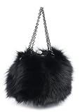Mink Fur Handbag-Golden Mink Zippered Boston Bag