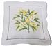 Mimosa hand embroidered hemstitched French refillable lavender sachet