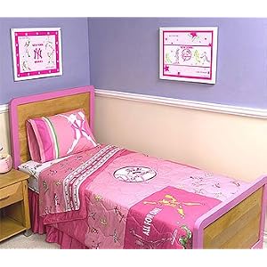 New York Yankees - Girls NY Baseball Bed in a Bag - Twin Bedding Set