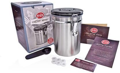 Coffee Vault Storage Canister by Friis , 8.00 x 5.50 x 5.50 Inches, BPA Free , Non-Decorative