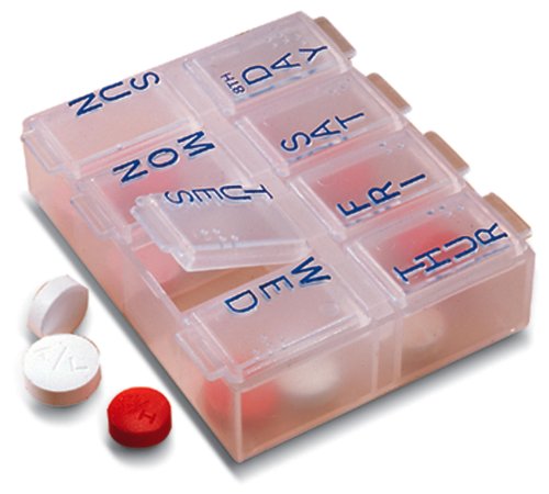 Lewis N. Clark Eight Day Pill Box, Clear