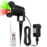 Outdoor Laser Lights with Red and Green Star Show for Christmas,Wedding, And Festival Party,Landscape Weather Resistant Projector with Remote Control, Spotlights and Blinking Lights