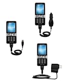Deluxe Kit for the Sony Ericsson k550i includes a USB cable with Car and Wall Charger - Gomadic Brand w/ TipExchange Technology