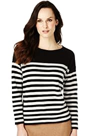 Pure Cashmere Block Striped Knitted Tunic