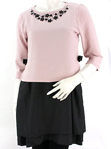 （ギャラリービスコンティ）GALLERY VISCONTI　グログラン花モチーフ付のチュニックアンサンブル