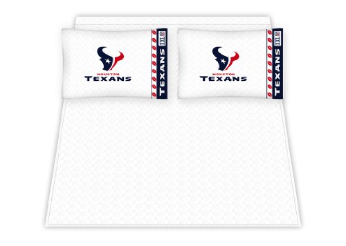 Best Quality Micro Fiber Sheet Set - Houston Texans NFL /Color White Size Queen