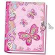 Girl's Diary, Butterfly Diary With Lock