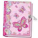 Girl's Diary, Butterfly Diary With Lock