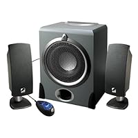 Acoustic Authority A-3640RB Black 2.1 110 Watt Pro Series Subwoofer Satellite System