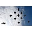 Air Fighters (In Formation, Under Clouds) Art Poster Print - 11x17