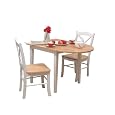 Target Marketing Systems 3pc Tiffany Dining Set, White/Natural