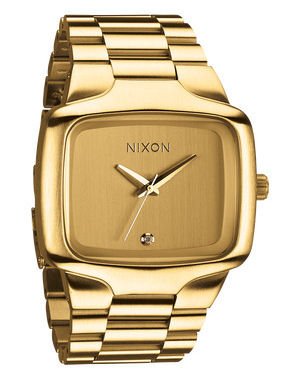 Nixon The Big Player Gold Dial Men's Quartz Watch - A487-502 Nixon The Big Player Gold Dial Men's Quartz Watch - A487-502