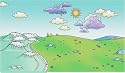 Beginners Bible Meadow/Sky Flannelboard Unmounted (14"x25")