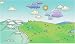 Beginners Bible Meadow/Sky Flannelboard Unmounted (14
