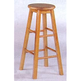 Click here to buy Oak Finished Tall Bar Stool Pair .