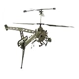 (Black) 18 Huges Defender 3ch Gyroscope RC Military Helicopter w  Gyro YD-911 by Brainydeal