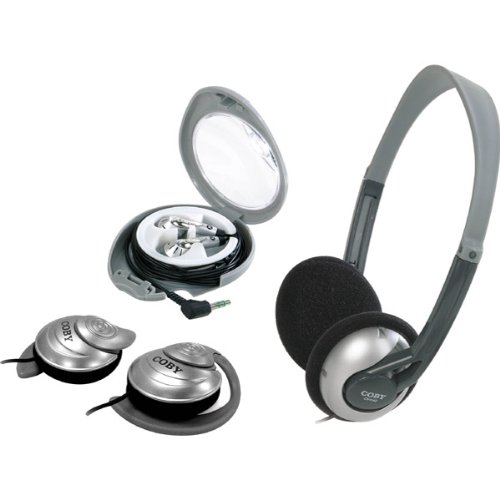 Lightweight Headphones, Ear-Clip Headphones And Earbud Combo Pack-T44438