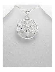 Tree Pendant Necklace In 92.5 Sterling Silver