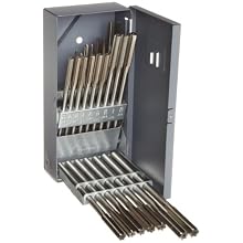 Alvord Polk 127-S-05 High-Speed Steel Chucking Reamer Set, Straight Flute, Uncoated Finish, 29-Piece, 1/16 - 1/2 Inch Sizes in 1/64 Inch Increments